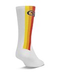 GIRO Șosete clasice de ciclism - COMP RACER HIGH RISE - alb/multicolor