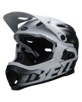 BELL Cască de ciclism - SUPER DH - alb/negru