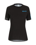 SANTINI Tricou de ciclism cu mânecă scurtă - SASSO LADY - negru