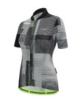 SANTINI Tricou de ciclism cu mânecă scurtă - DELTA KINETIC LADY - alb/negru
