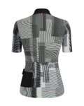 SANTINI Tricou de ciclism cu mânecă scurtă - DELTA KINETIC LADY - alb/negru