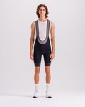 SANTINI Pantaloni scurți de ciclism cu bretele - KARMA DELTA - negru