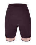 SANTINI Pantaloni scurți de ciclism fără bretele - GIADA PURE - roz/mov