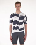 SANTINI Tricou de ciclism cu mânecă scurtă - FURIA SMART - alb/negru