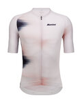 SANTINI Tricou de ciclism cu mânecă scurtă - OMBRA - alb