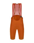 SANTINI Pantaloni scurți de ciclism cu bretele - RTR - portocaliu/maro