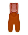 SANTINI Pantaloni scurți de ciclism cu bretele - RTR - portocaliu/maro