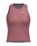 SANTINI Tricoul de ciclism fără mâneci - OPAL - roz