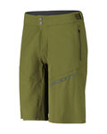 SCOTT Pantaloni scurți de ciclism fără bretele - ENDURANCE LS/FIT W/PAD - verde