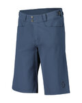 SCOTT Pantaloni scurți de ciclism fără bretele - TRAIL FLOW W/PAD - albastru