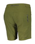 SCOTT Pantaloni scurți de ciclism fără bretele - ENDURANCE LS/FIT W/PAD - verde