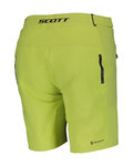 SCOTT Pantaloni scurți de ciclism fără bretele - ENDURANCE LS/FIT W/PAD W - galben