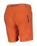 SCOTT Pantaloni scurți de ciclism fără bretele - ENDURANCE LS/FIT W/PAD W - portocaliu