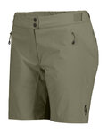 SCOTT Pantaloni scurți de ciclism fără bretele - ENDURANCE LS/FIT W/PAD W - verde