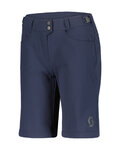 SCOTT Pantaloni scurți de ciclism fără bretele - TRAIL FLOW W/PAD - albastru