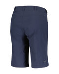 SCOTT Pantaloni scurți de ciclism fără bretele - TRAIL FLOW W/PAD - albastru