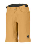 SCOTT Pantaloni scurți de ciclism fără bretele - TRAIL FLOW W/PAD W - bej
