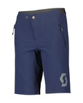 SCOTT Pantaloni scurți de ciclism fără bretele - TRAIL 10 LS/FIT W/PAD JR - albastru