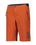 SCOTT Pantaloni scurți de ciclism fără bretele - TRAIL 10 LS/FIT W/PAD JR - portocaliu