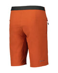 SCOTT Pantaloni scurți de ciclism fără bretele - TRAIL 10 LS/FIT W/PAD JR - portocaliu