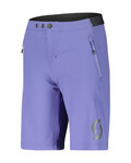 SCOTT Pantaloni scurți de ciclism fără bretele - TRAIL 10 LS/FIT W/PAD JR - mov