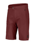 SCOTT Pantaloni scurți de ciclism fără bretele - EXPLORAIR LIGHT - roșu