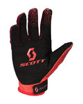 SCOTT Mănuși cu degete lungi de ciclism - 350 DIRT EVO JUNIOR - roșu/negru