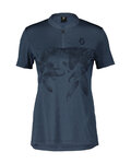 SCOTT Tricou de ciclism cu mânecă scurtă - TRAIL FLOW ZIP SS W - albastru