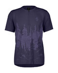 SCOTT Tricou de ciclism cu mânecă scurtă - TRAIL FLOW ZIP SS - albastru