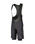 SCOTT Pantaloni scurți de ciclism cu bretele - GRAVEL HYBRID +++ - negru/gri