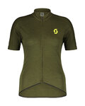 SCOTT Tricou de ciclism cu mânecă scurtă - GRAVEL MERINO - verde