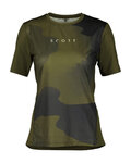SCOTT Tricou de ciclism cu mânecă scurtă - TRAIL VERTIC SS W - verde/negru