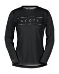 SCOTT Tricou de ciclism cu mânecă lungă de vară - TRAIL VERTIC LS W - negru