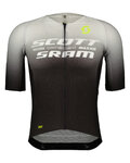 SCOTT Tricou de ciclism cu mânecă scurtă - SRAM AERO - negru/alb