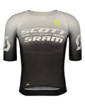 SCOTT Tricou de ciclism cu mânecă scurtă - SRAM RACE - negru/alb