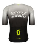 SCOTT Tricou de ciclism cu mânecă scurtă - SRAM RACE - negru/alb