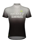 SCOTT Tricou de ciclism cu mânecă scurtă - SCOTT-SRAM PRO - negru/alb