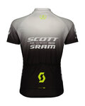 SCOTT Tricou de ciclism cu mânecă scurtă - SCOTT-SRAM PRO - negru/alb