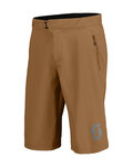 SCOTT Pantaloni scurți de ciclism fără bretele - TRAIL VERTIC W/PAD - maro