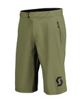 SCOTT Pantaloni scurți de ciclism fără bretele - TRAIL VERTIC W/PAD - verde
