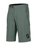 SCOTT Pantaloni scurți de ciclism fără bretele - TRAIL VERTIC W/PAD - verde