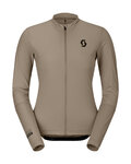 SCOTT Tricou de ciclism cu mânecă lungă de vară - ENDURANCE W - bej/alb