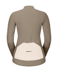SCOTT Tricou de ciclism cu mânecă lungă de vară - ENDURANCE W - bej/alb