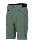 SCOTT Pantaloni scurți de ciclism fără bretele - EXPLORAIR LIGHT - verde