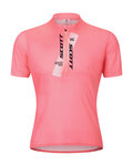SCOTT Tricou de ciclism cu mânecă scurtă - JUNIOR - roz/alb