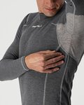 CASTELLI Tricou de ciclism cu mânecă lungă - FLANDERS WARM - gri