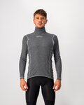 CASTELLI Tricou de ciclism cu mânecă lungă - FLANDERS WARM NECK - gri