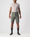 CASTELLI Pantaloni scurți de ciclism fără bretele - UNLIMITED BAGGY - verde