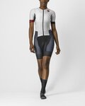 CASTELLI Salopetă de ciclism - FREE SANREMO 2 W - alb/negru