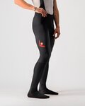 CASTELLI Pantaloni de ciclism lungi cu bretele - VELOCISSIMO 5 - negru/roșu